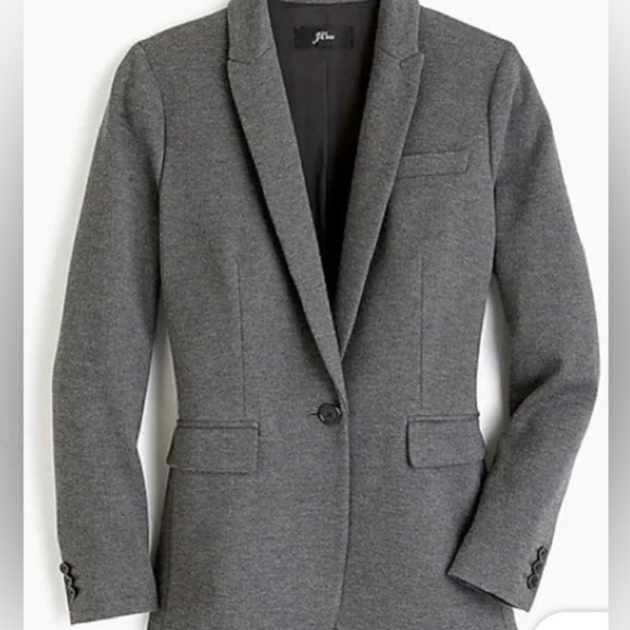 J. Crew Parke Blazer In Stretch Heather Grey. Size 16 Tall - Picture 1 of 9